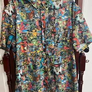 RSVLTS Vintage Batman Colorful Graphic Men's Shirt XL